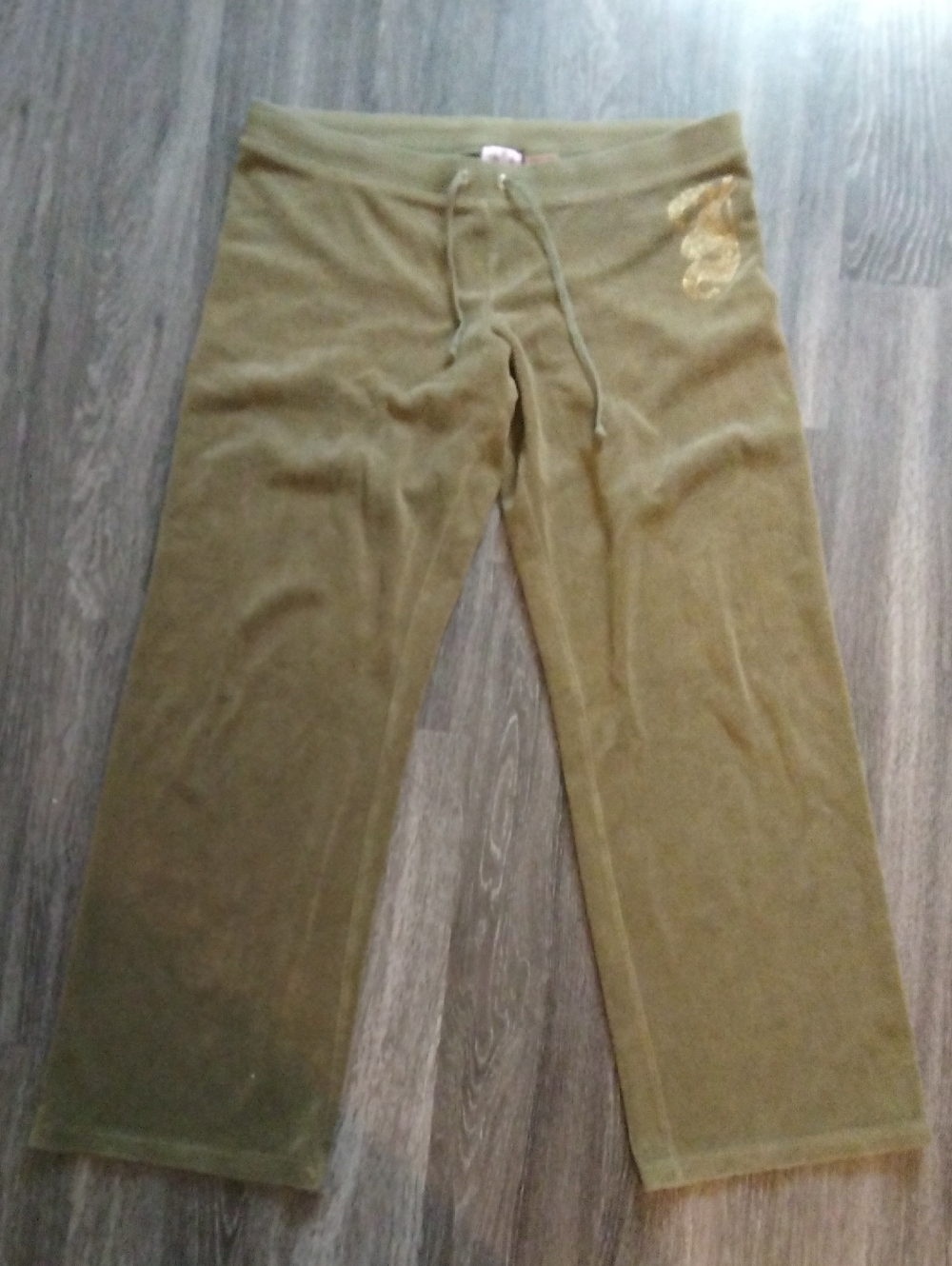 JUICY COUTURE- Y2k Green Terry Low Rise Trackpants Size L